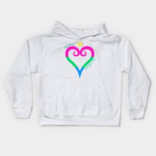 Poly Pride Heart Kids Hoodie